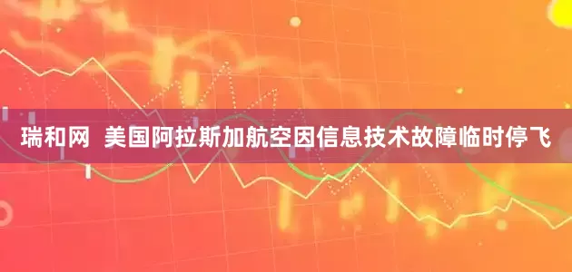 瑞和网  美国阿拉斯加航空因信息技术故障临时停飞